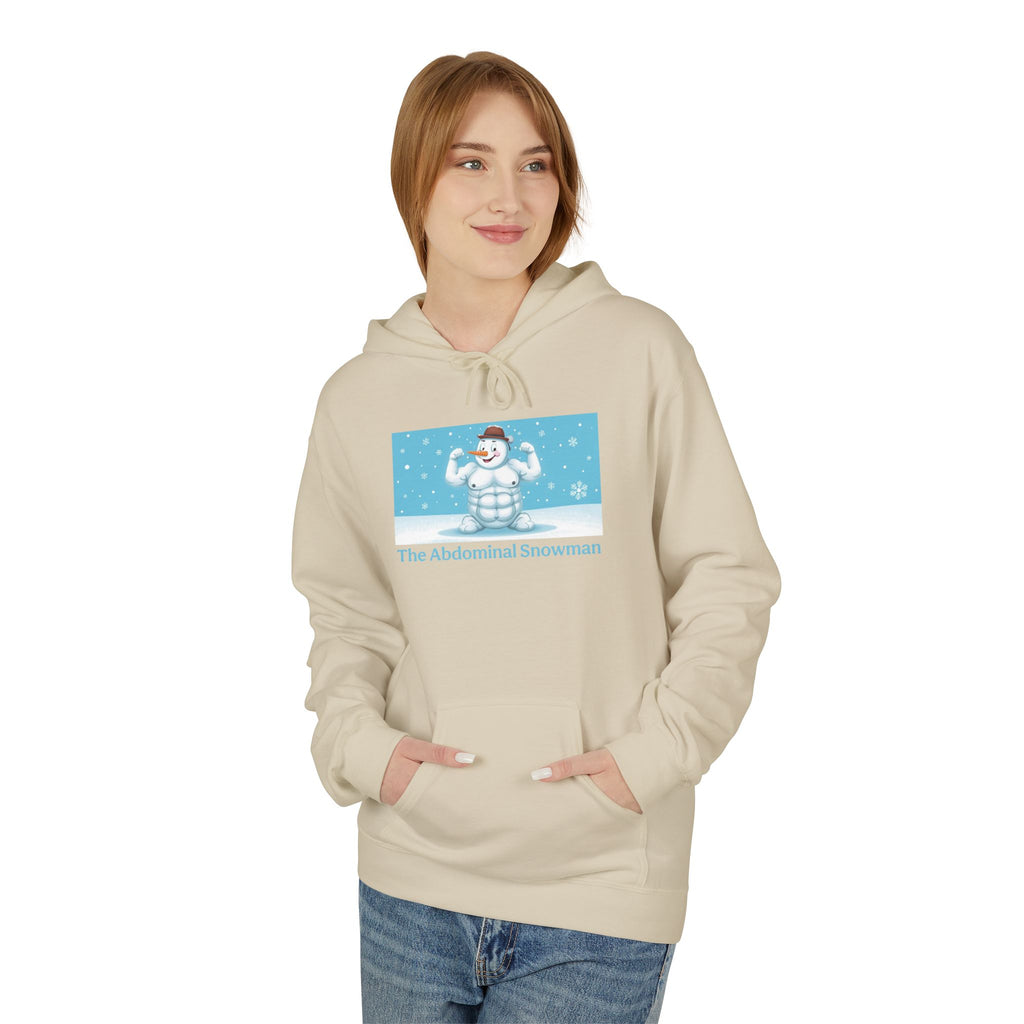 "The Abdominal Snowman" Funny Holiday Fleece Hoodie