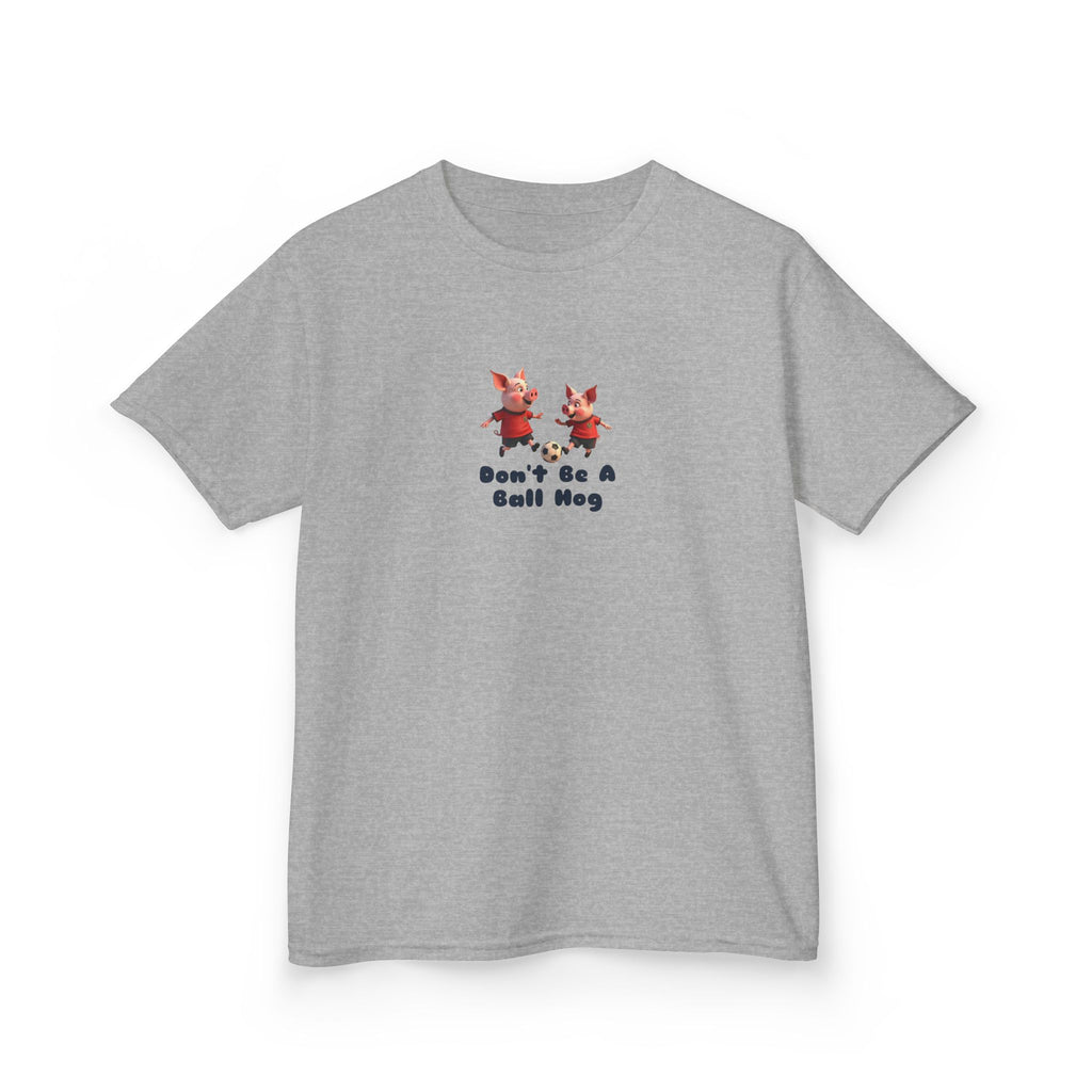 Kids Tee — Playful Pigs "Don't Be A Ball Hog" Graphic Shirt