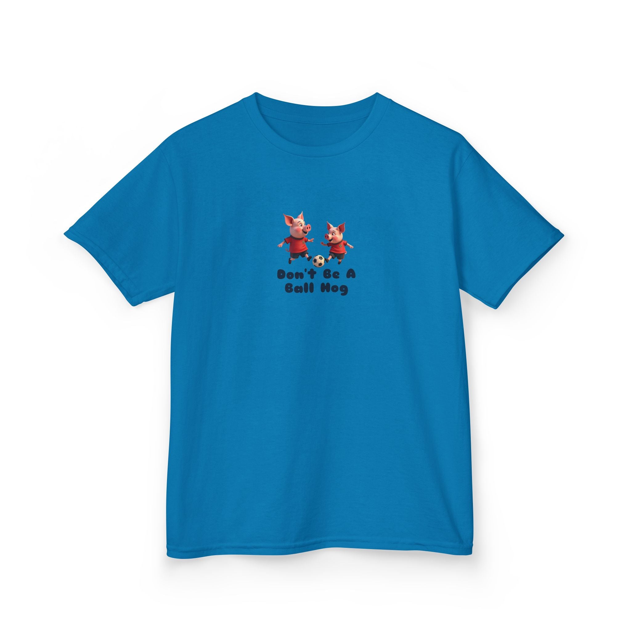 Kids Tee — Playful Pigs "Don't Be A Ball Hog" Graphic Shirt