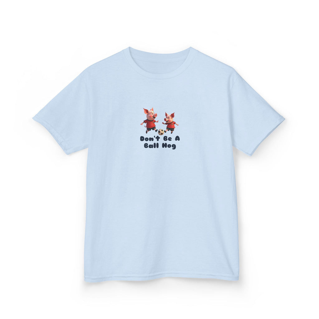 Kids Tee — Playful Pigs "Don't Be A Ball Hog" Graphic Shirt