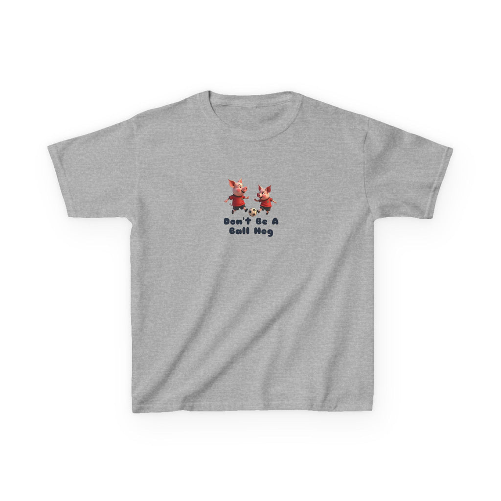 Kids Tee — Playful Pigs "Don't Be A Ball Hog" Graphic Shirt