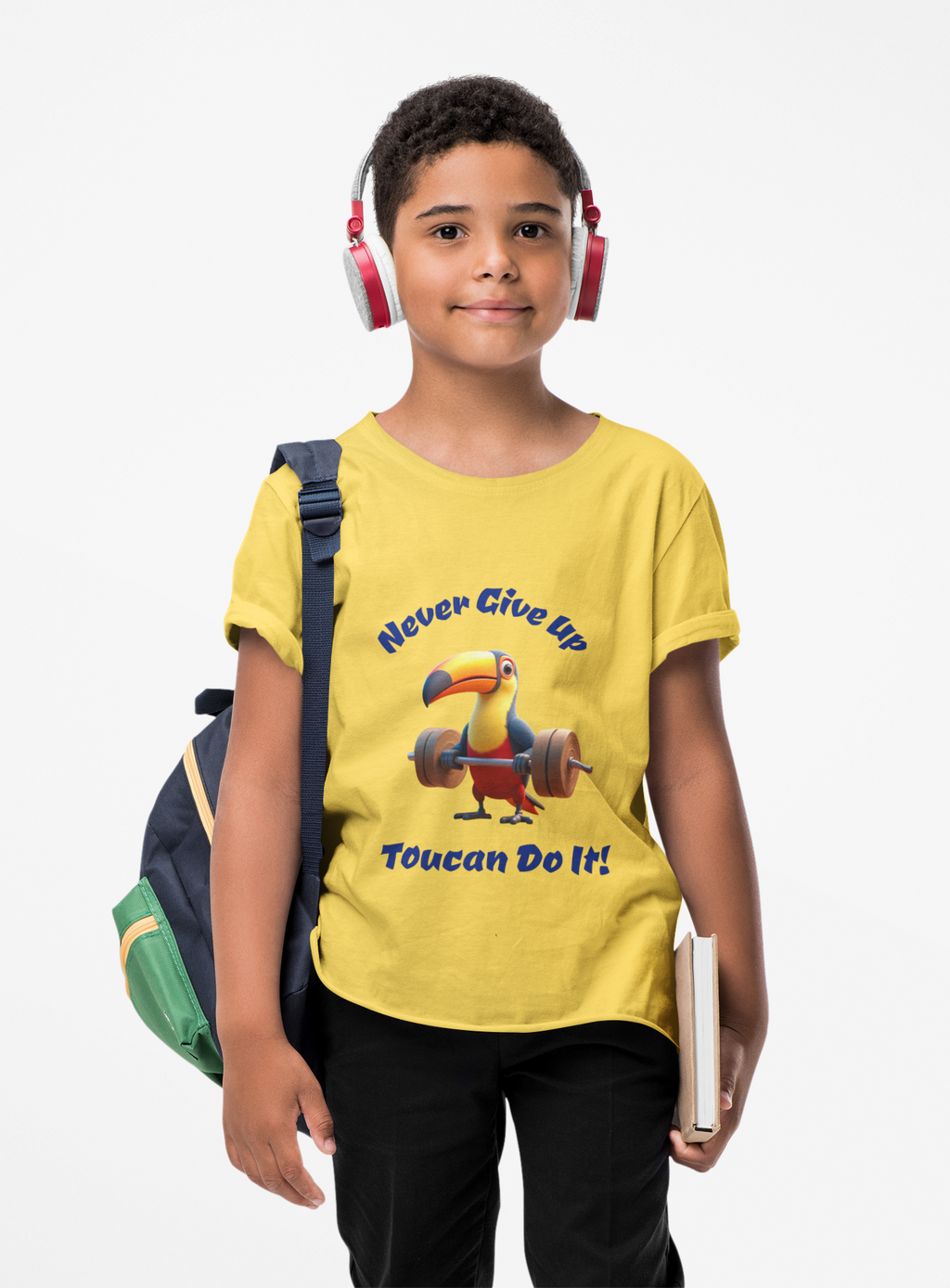 Kids Toucan Do It! Motivational T-Shirt — Never Give Up Fitness Tee