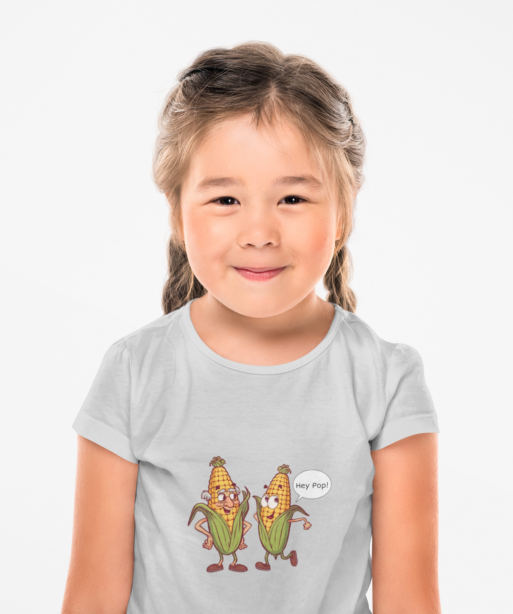 Kids T-Shirt — "Hey Pop!" Pop Corn Cartoon Tee