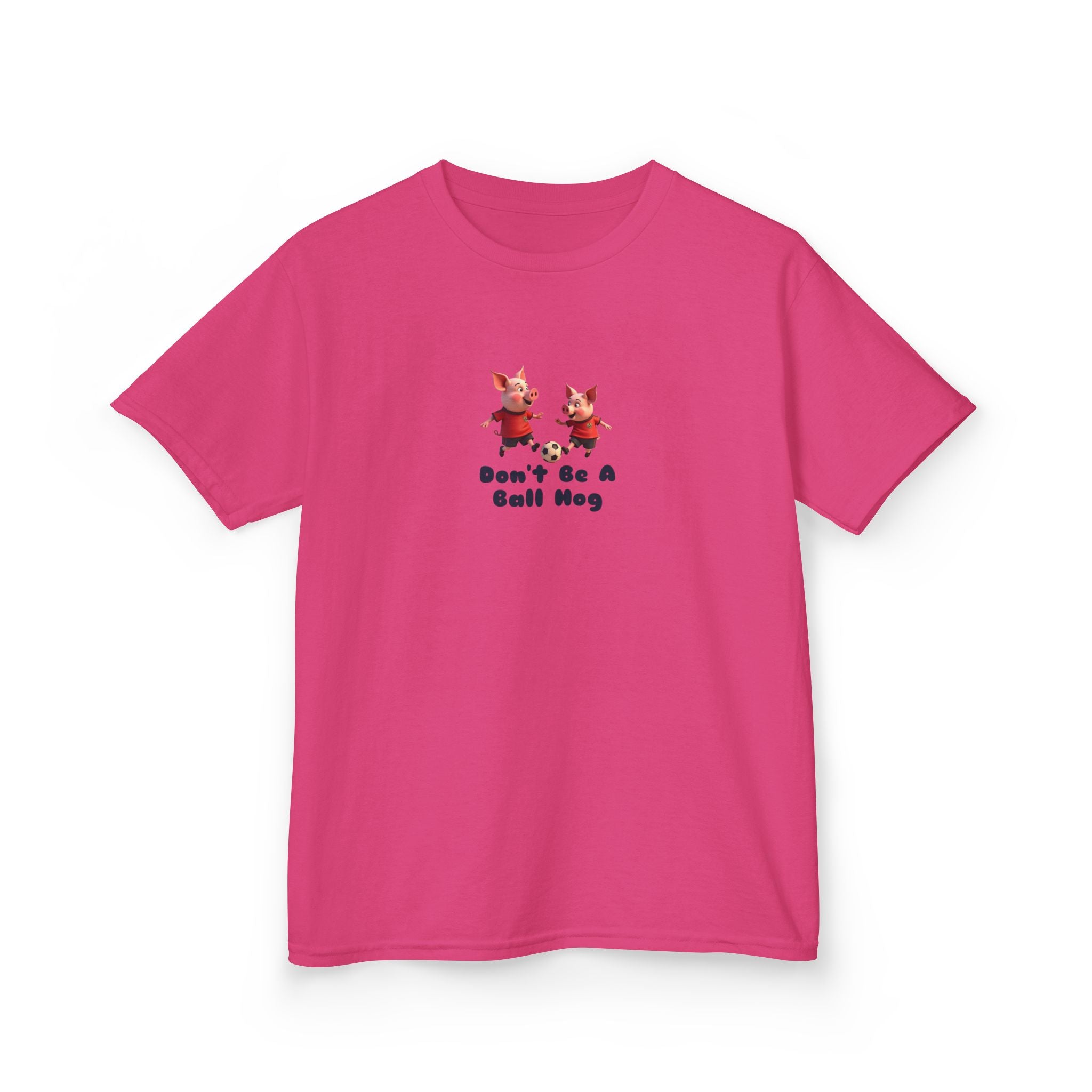Kids Tee — Playful Pigs "Don't Be A Ball Hog" Graphic Shirt