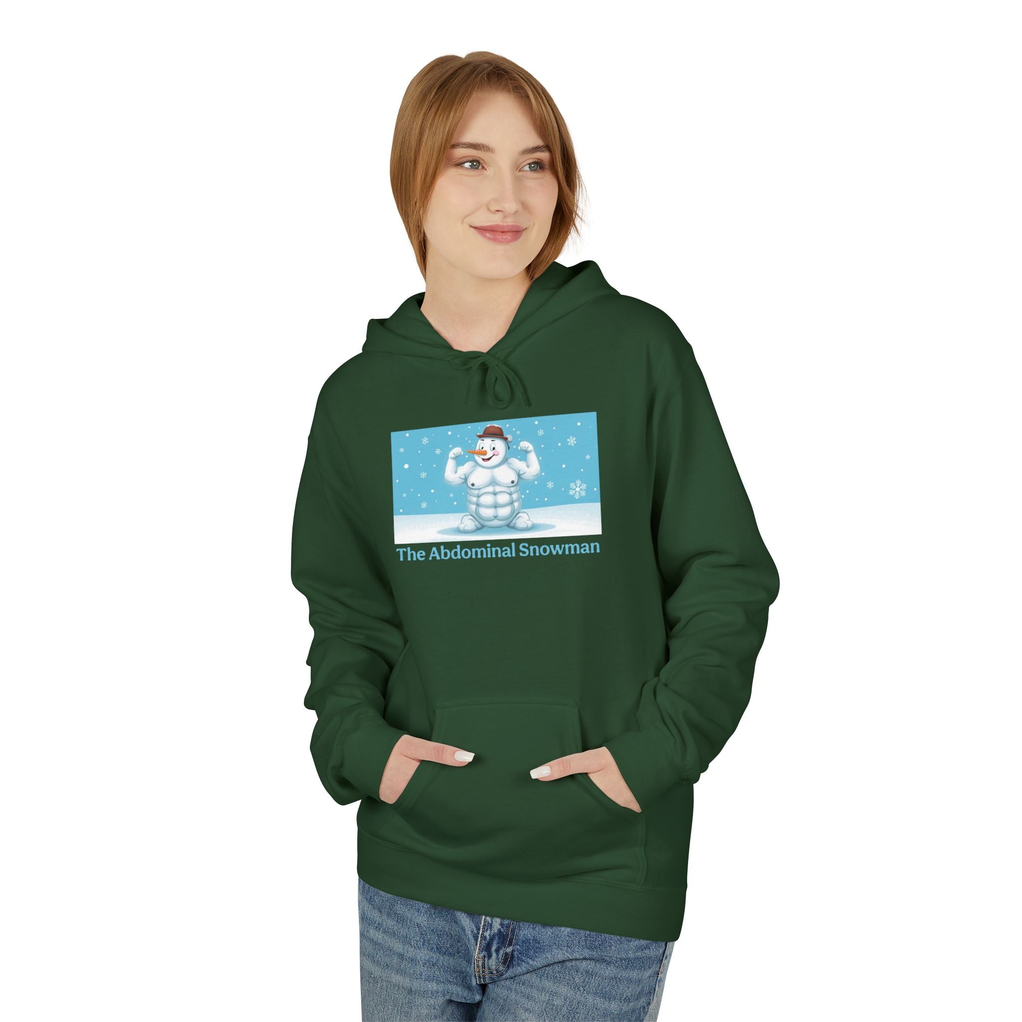 "The Abdominal Snowman" Funny Holiday Fleece Hoodie