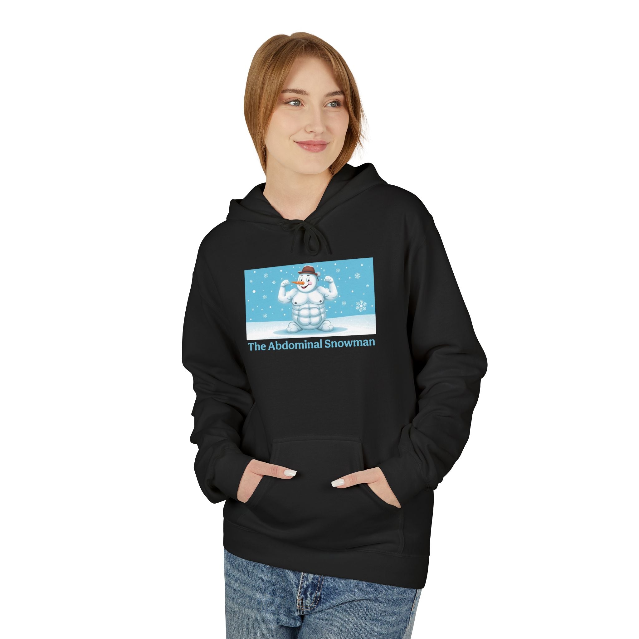 "The Abdominal Snowman" Funny Holiday Fleece Hoodie