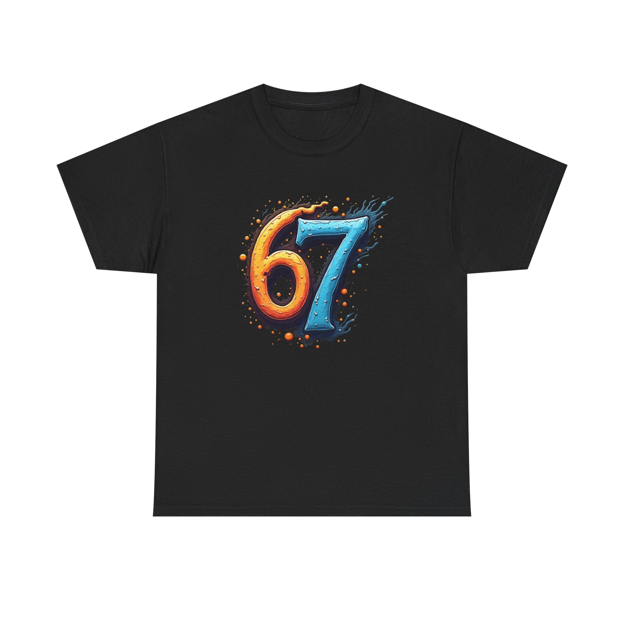 67 Graphic Tee — Retro Colorful Number Design